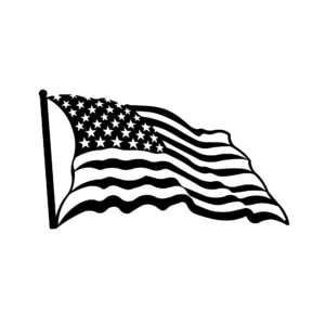 Wavy American Flag Steel Decor Sign