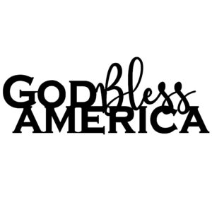 God Bless America Metal Decor Sign